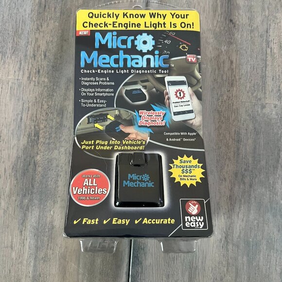 Micro Mechanic As Seen On TV Car Fault Reader Diagnostic Tool Scanner ODB2 ODBII - Picture 1 of 4